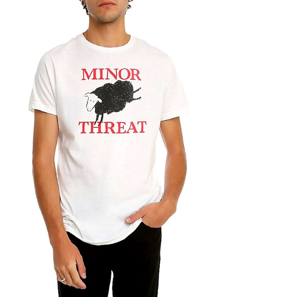 Tultex Other - Minor Threat Sheep Logo punk T-shirt L NWT